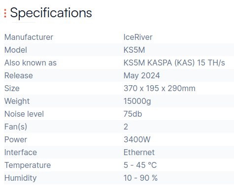 ks5m specification